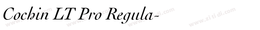 Cochin LT Pro Regula字体转换